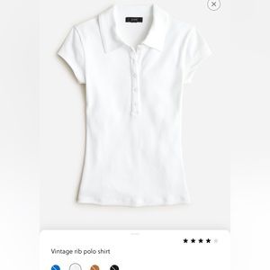 J. Crew Vintage Rib Polo Shirt NWT